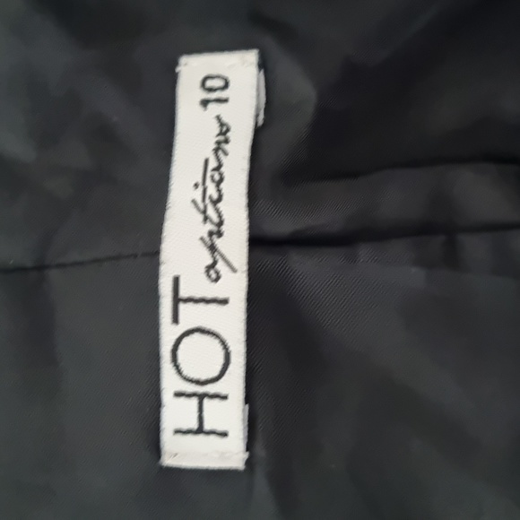 Hot options, black corporate blazer, fitted waist, shoulder pads, size 10 - Picture 7 of 8